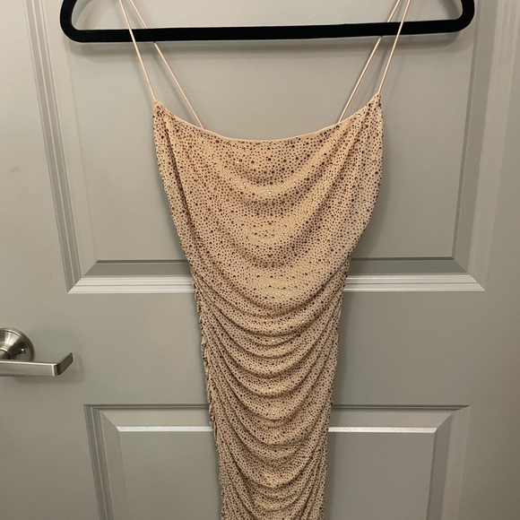 Oh Polly gold embellished dress. - Picture 1 of 4